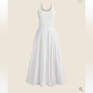 Jcrew Fitted tank dress with poplin bubble skirt